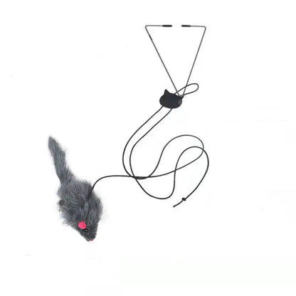 Doorframe hanging cat teaser toy