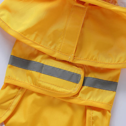 Pet Raincoat Cartoon Pattern Reflective