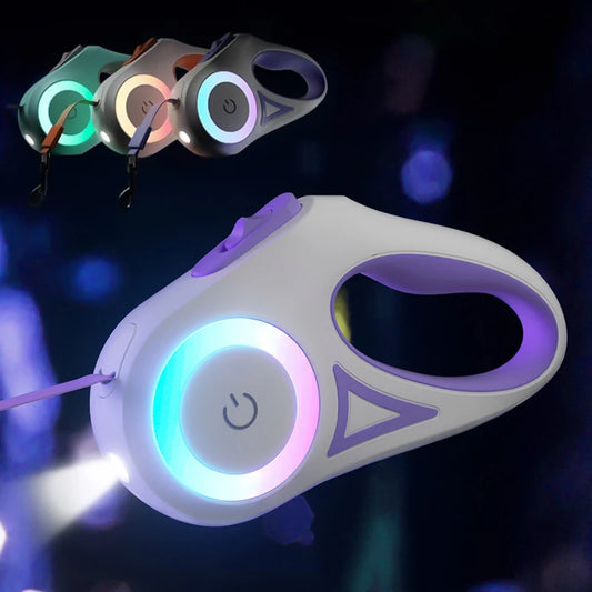 Retractable LED Leash for Small and Medium Dogs