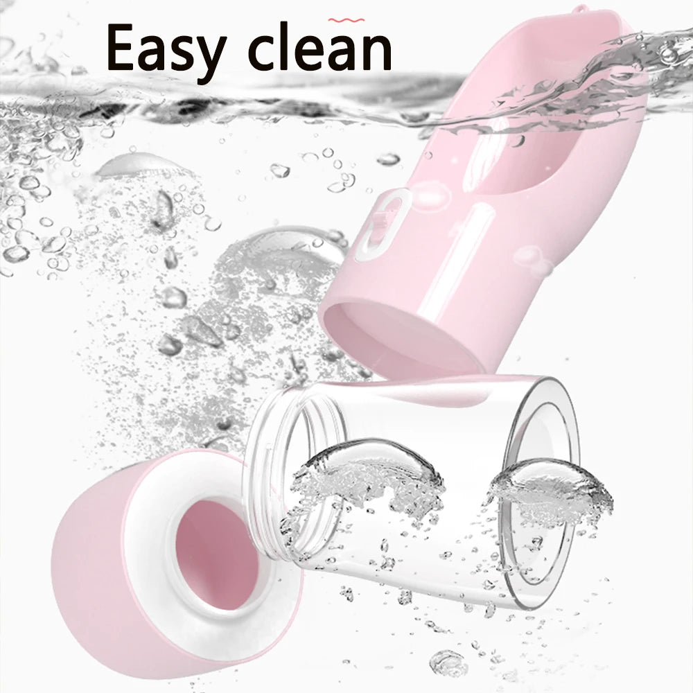 2‑in‑1 Portable Dog Water Bottle