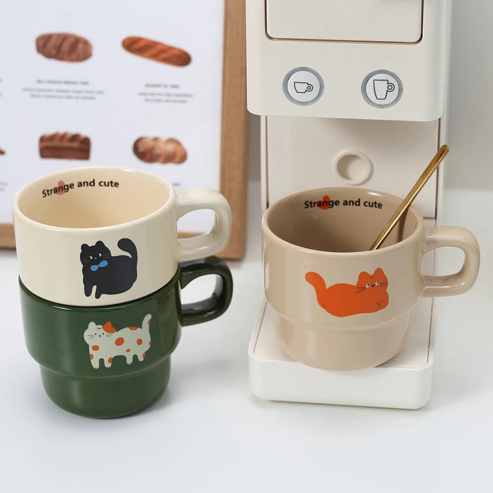 Cat Printed Ceramic Coffee Mug