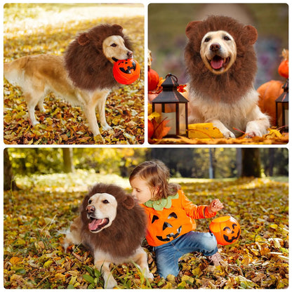 Lion Mane Dog Halloween Costume Lion - Suitable for Medium to Large Dogs