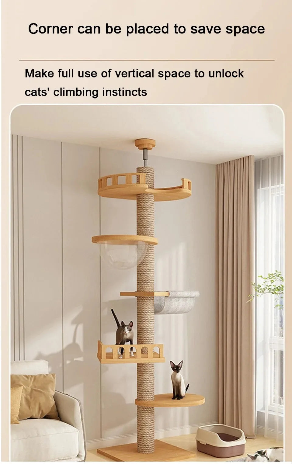 Cat Supplies Wooden Cats Tree