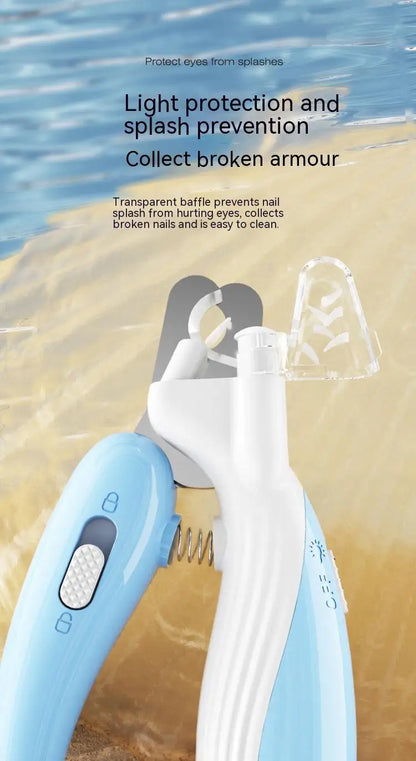 Pet nail clippers with LED light