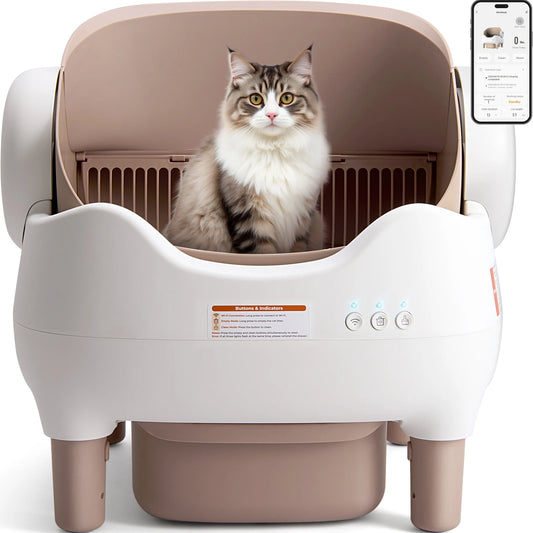 Self-Cleaning Litter Box, Automatic Cat Litter Box with App Control