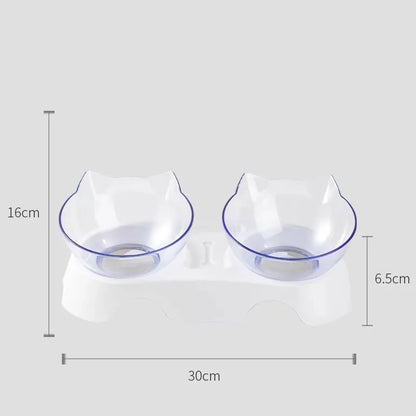 Double Cat Bowl with Stand