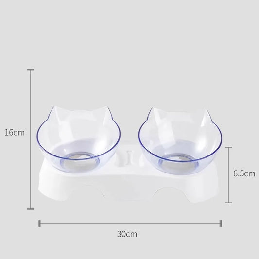 Double Cat Bowl with Stand
