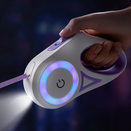 Retractable LED Leash for Small and Medium Dogs