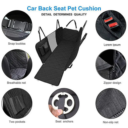Dog Backseat Cover Waterproof Pet Travel Dog Carrier Hammock