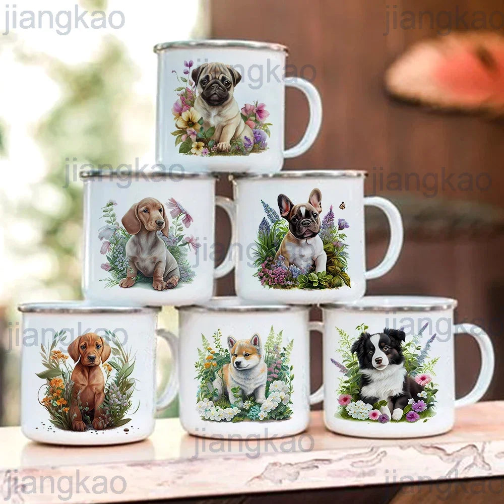 Dachshund Bulldog Border Colliegolden Retriever Printed Enam