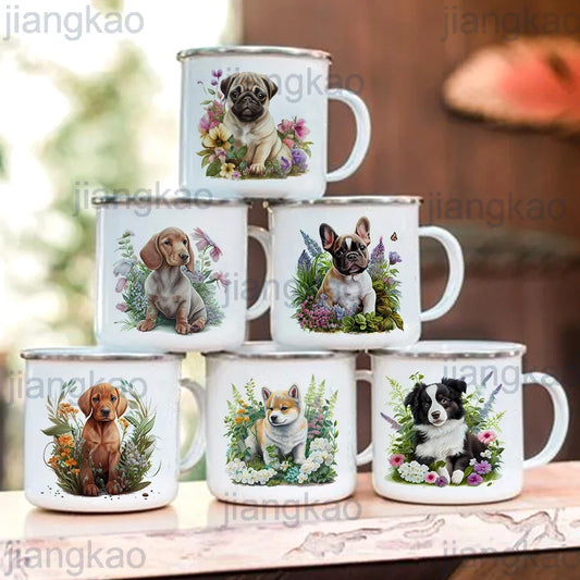 Dachshund Bulldog Border Colliegolden Retriever Printed Enam