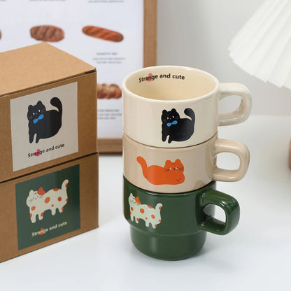Cat Printed Ceramic Coffee Mug