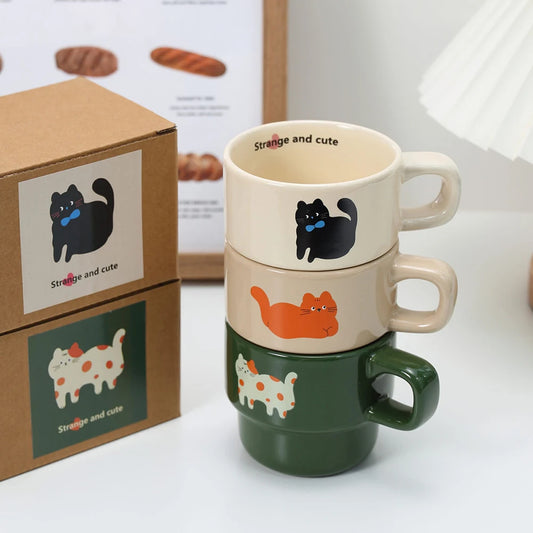 Cat Printed Ceramic Coffee Mug