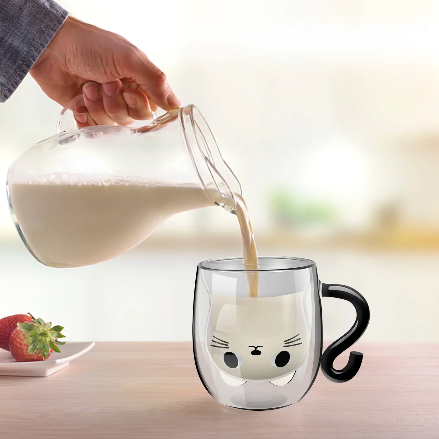 Cute Cat Mugs Double Vacuum