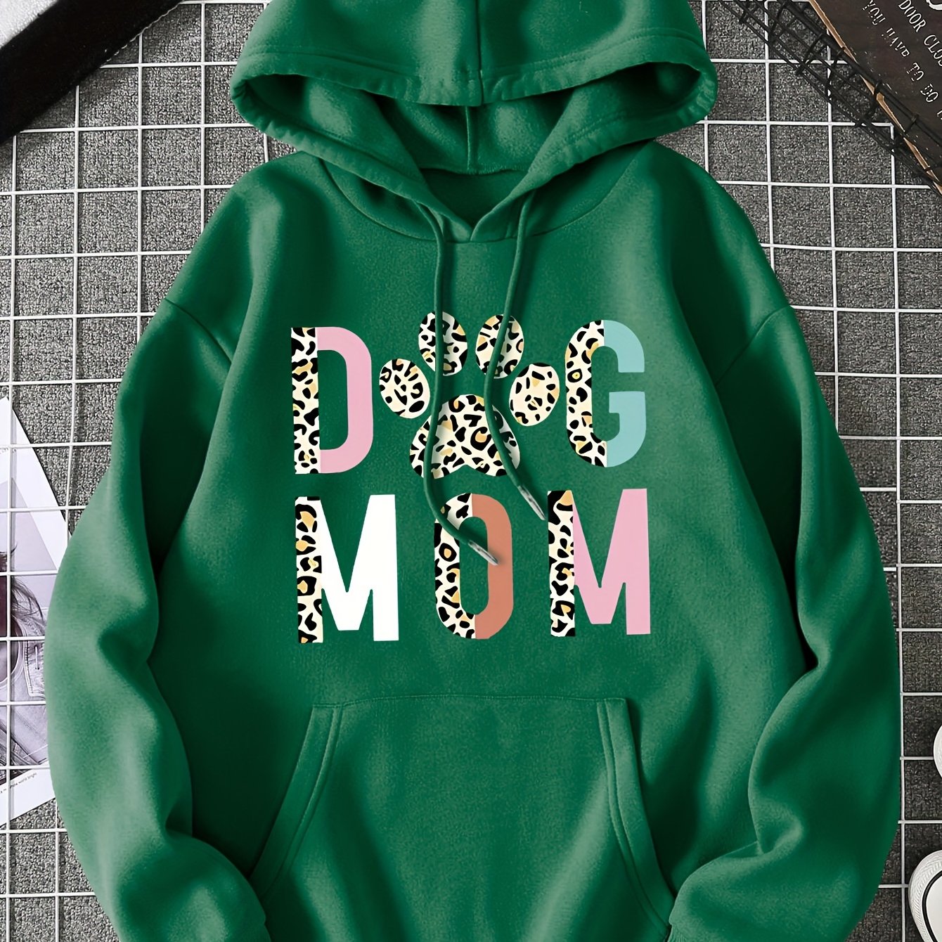 Stylish Dog Mom Print Hoodie