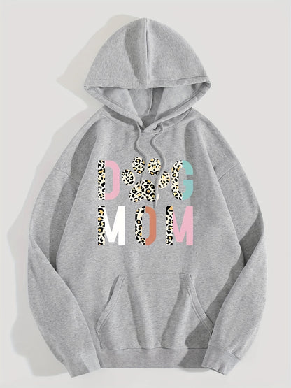 Stylish Dog Mom Print Hoodie