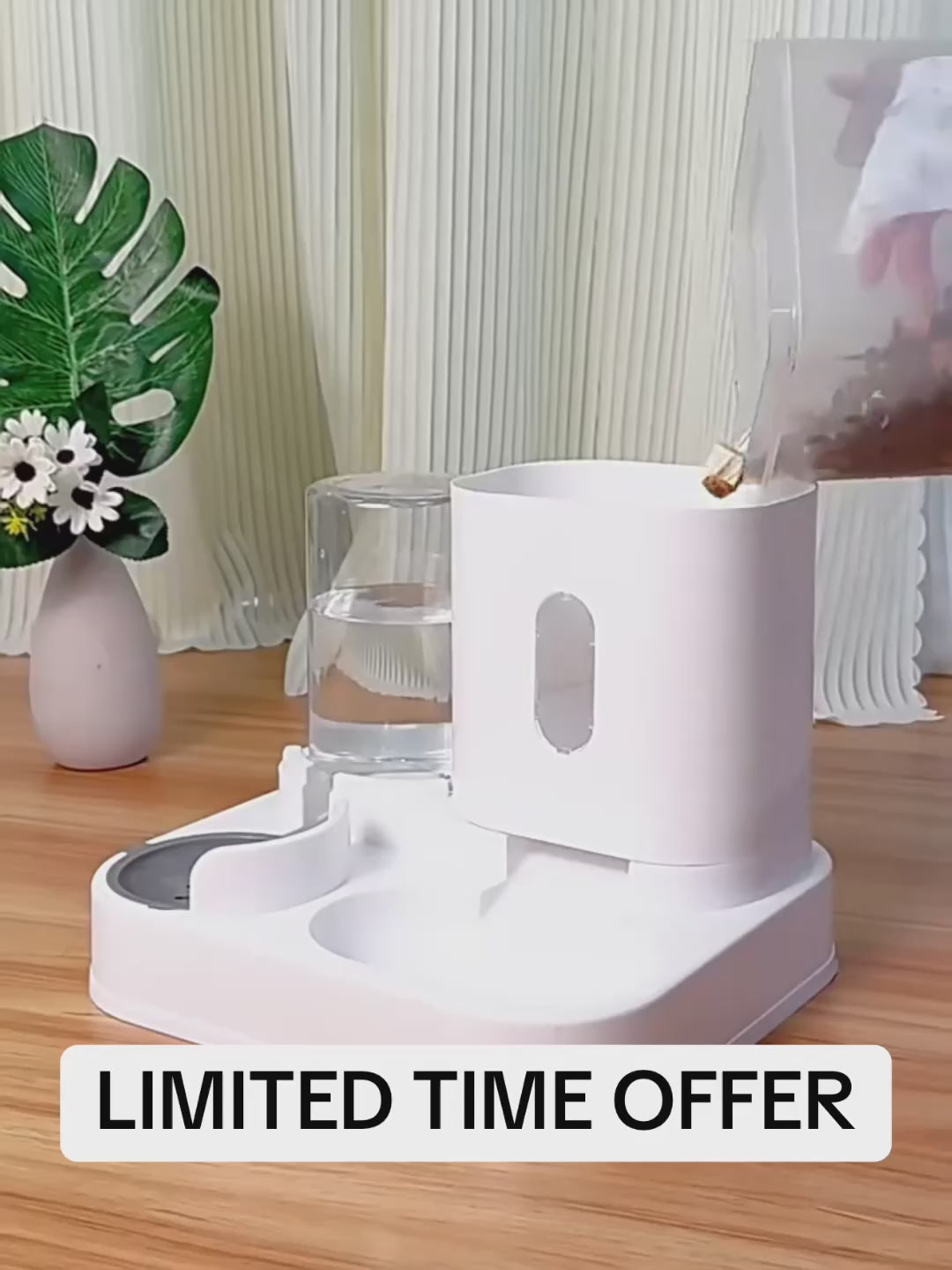 Automatic Dog/Cat Feeder With Water Fountain